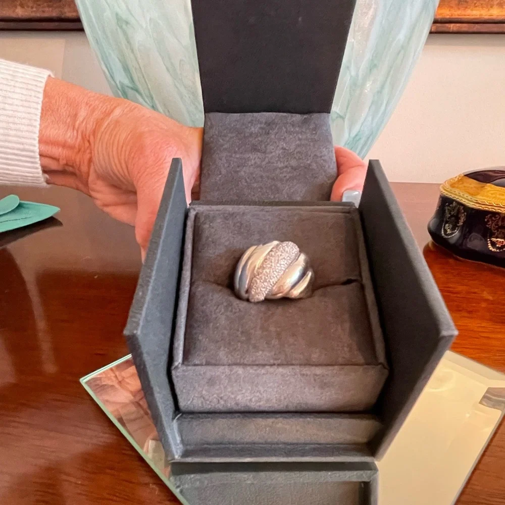 David Yurman Diamond Hampton Ring .91 Carat - Picture 4 of 4